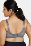 Zivame True Curv Beautiful Basics Double Layered Non Wired Full Coverage Minimiser Bra - Lava Smoke — thumbnail 2
